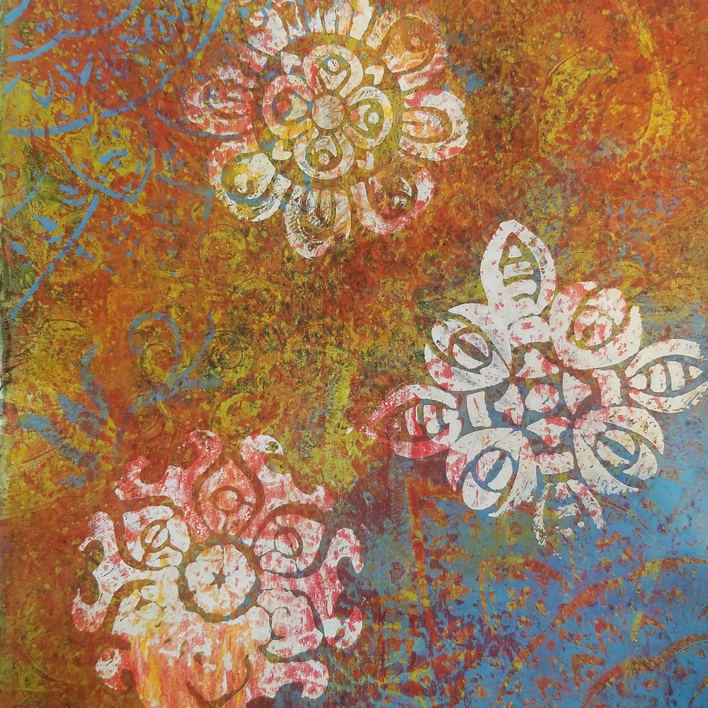 Abstract Floral Art Print - Multicolor